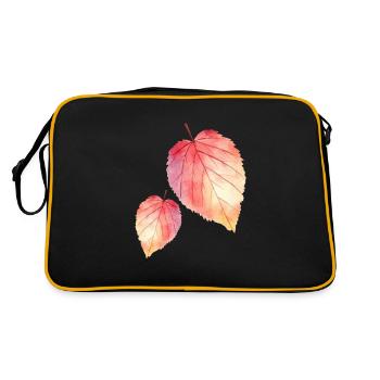 Herbst-Aquarell-Blätter Feuilles d’aquarelle d’automne - Sac Retro - noir/or - Dos