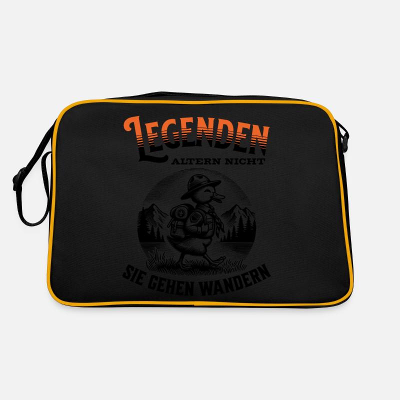 Legenden altern nicht sie gehen Wandern Retro Tasche