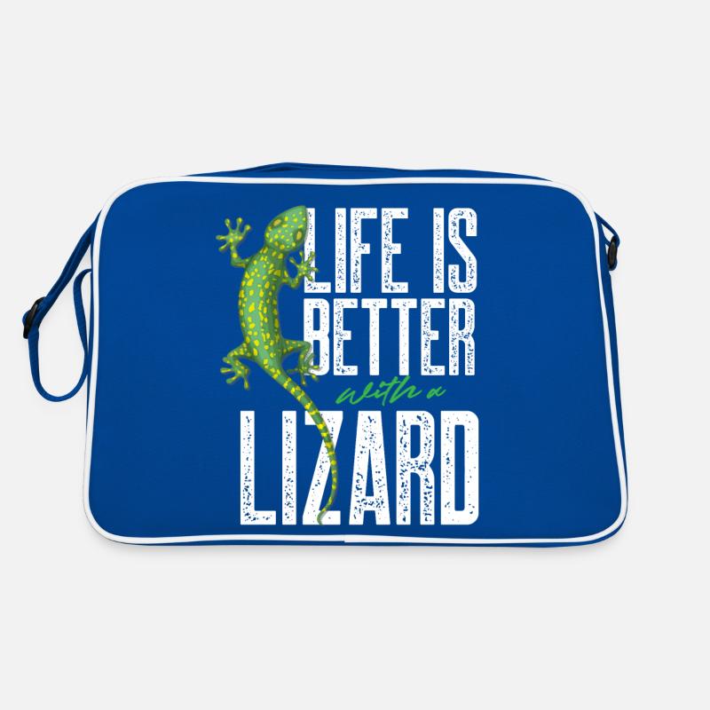 life is better with a lizard Design for a lizard Retro Tasche