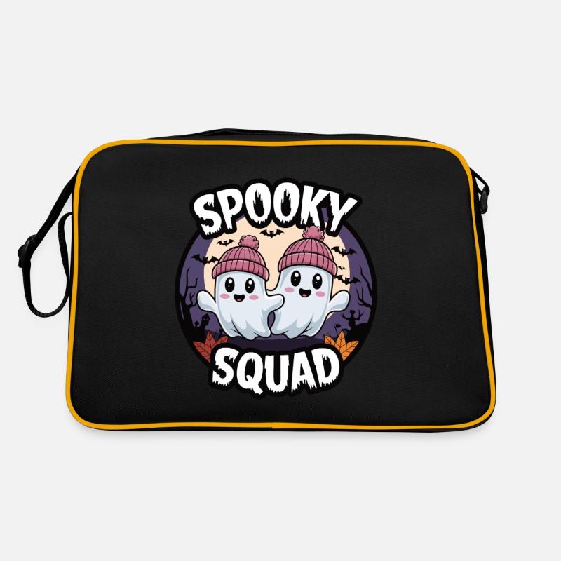 Halloween Spooky Squad Ghost with Hat Retro Bag