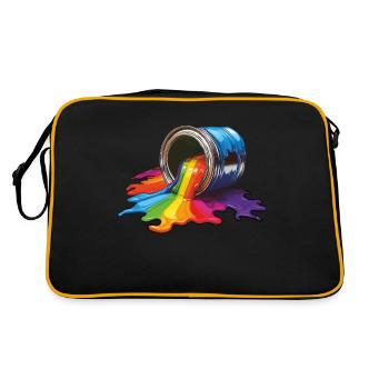 PEINTURE EN POT DE PEINTURE - Sac Retro - noir/or - Dos