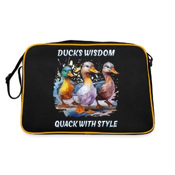 CANARDS SAGESSE CHARLATAN AVEC STYLE - Sac Retro - noir/or - Dos