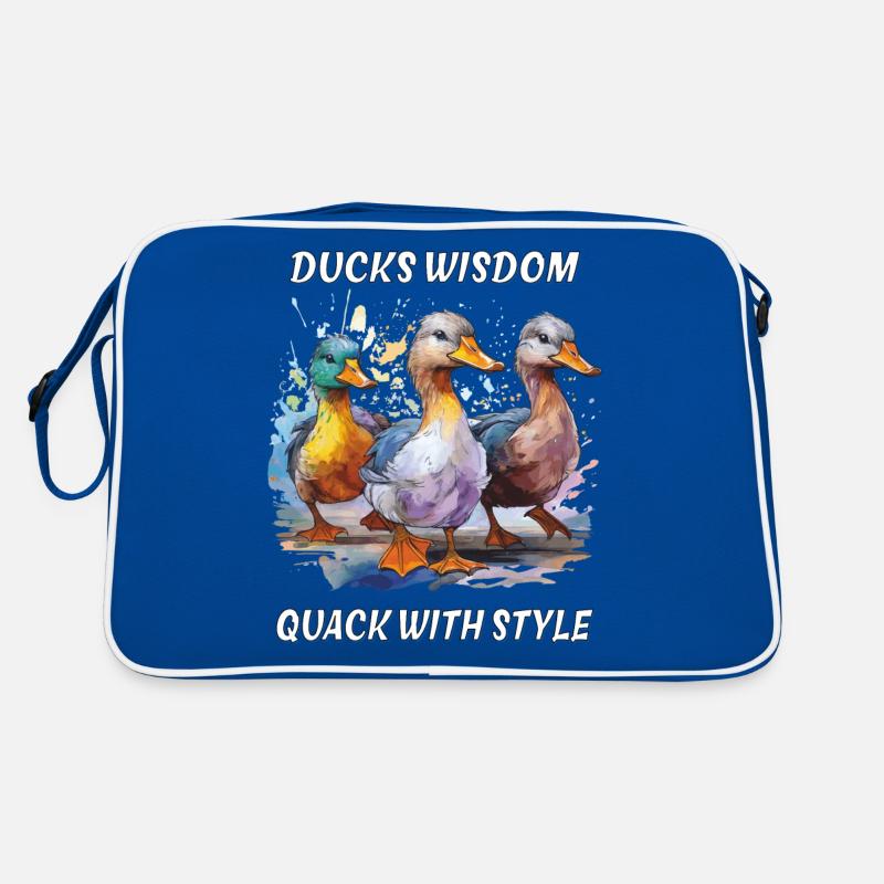 DUCKS WISDOM QUACK WITH STYLE Retro Tasche