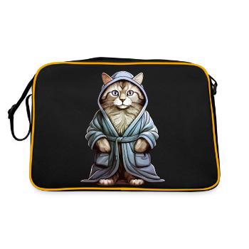 CAT BATHROBE - Retro Bag - black/gold - Back