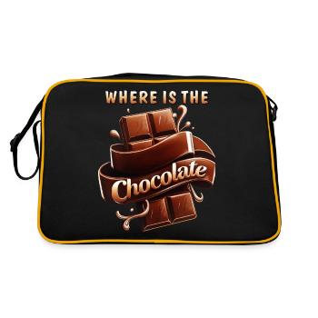 WHERE IS THE CHOCOLATE - Retro Bag - black/gold - Back