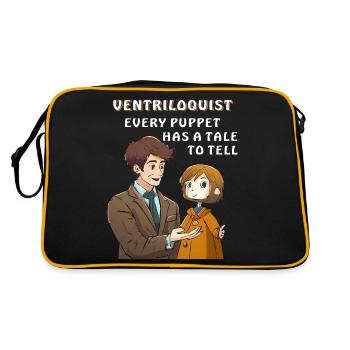 BAUCHREDNER EVERY PUPPET HAS A TALE TO - Retro Tasche - Schwarz/Gold - Hinten