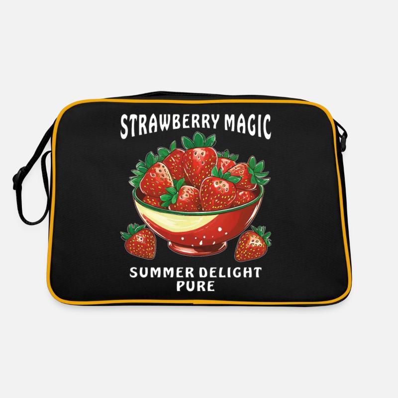 STRAWBERRY MAGIC SUMMER DELIGHT PURE - Retro Tasche - Schwarz/Gold