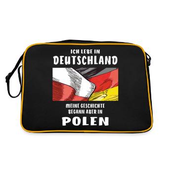 POLOGNE ALLEMAGNE OÙ JE VIS - Sac Retro - noir/or - Dos