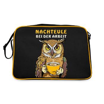 OISEAU DE NUIT AU TRAVAIL - Sac Retro - noir/or - Dos