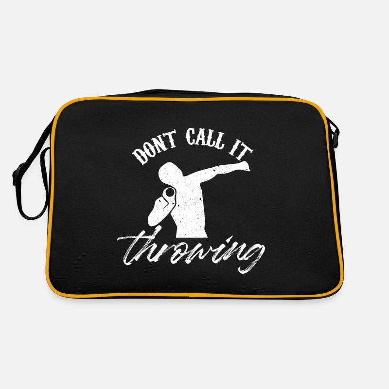dont call it throwing Design for a shot put player Retro Tasche