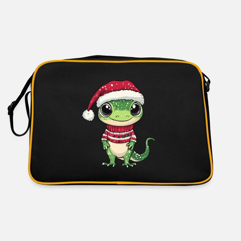 Echse Weihnachten Retro Tasche