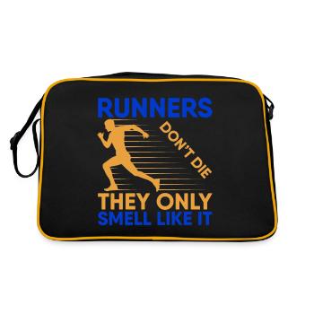 Running Don´t Die They Only Smell Like It Marathon - Retro Tasche - Schwarz/Gold - Hinten