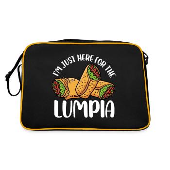 Im just here for the lumpia Design - Retro Bag - black/gold - Back