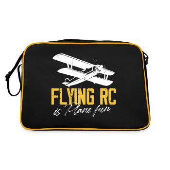 voler rc est un avion amusant Conception pour un avion rc - Sac Retro - noir/or - Dos