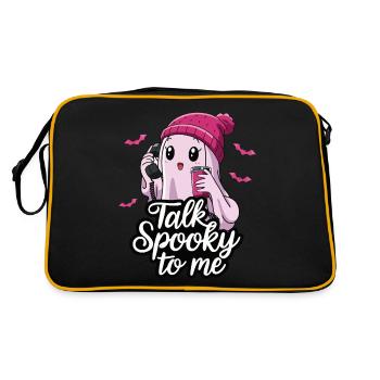 lHalloween Ghost Funny Talk Spooky To Me - Sac Retro - noir/or - Dos