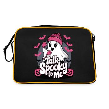 Halloween Ghost Funny Talk Effrayant pour moi - Sac Retro - noir/or - Dos