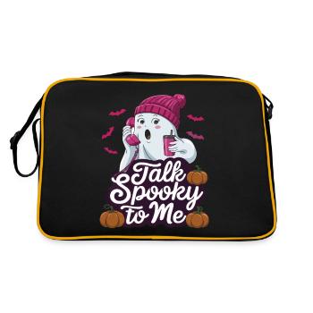 Halloween Ghost Funny Talk Effrayant pour moi - Sac Retro - noir/or - Dos