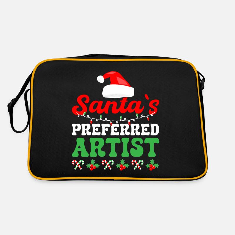 Funny Art Painter Santa´s Preferred Artist Drawing Retro Tasche