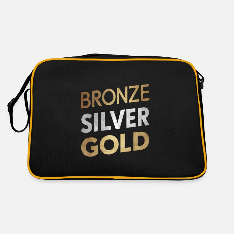 Bronze Silber Gold Retro Tasche