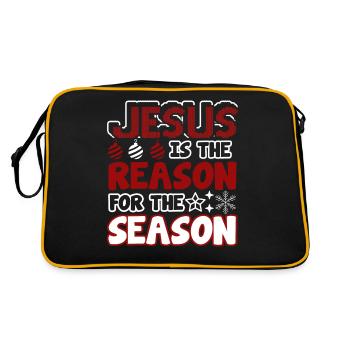 Christmas Jesus Is The Reason For The Season - Retro Bag - black/gold - Back