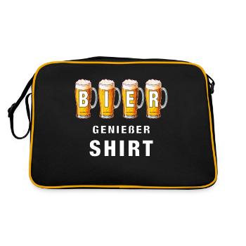 BEER CONNOISSEUR SHIRT - Retro Bag - black/gold - Back