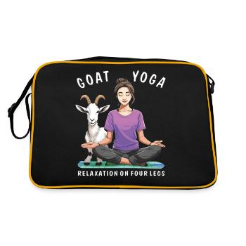 ZIEGENYOGA RELAXATION ON FOUR LEGS - Retro Tasche - Schwarz/Gold - Hinten