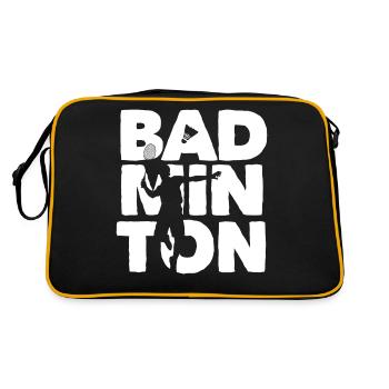 Racquet Shuttlecock Player Badminton - Retro Bag - black/gold - Back