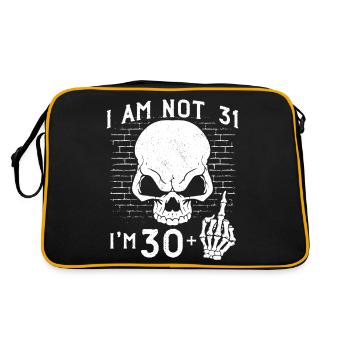 I Am 30 Plus Middle Finger - 31st Birthday - Retro Bag - black/gold - Back