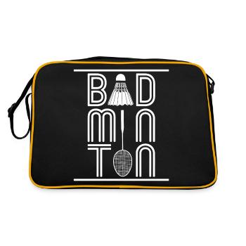Racquet Shuttlecock Player Badminton - Retro Bag - black/gold - Back