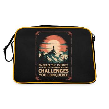 Embrassez le voyage - Sac Retro - noir/or - Dos