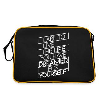 Osez vivre la vie dont vous avez rêvé pour vous-même - Sac Retro - noir/or - Dos