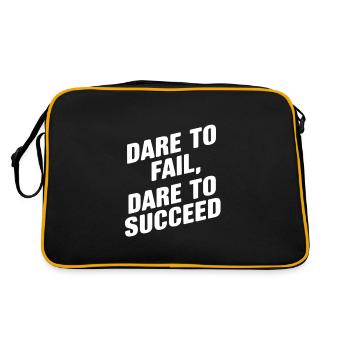 Dare to fail date to succeed - Retro Bag - black/gold - Back