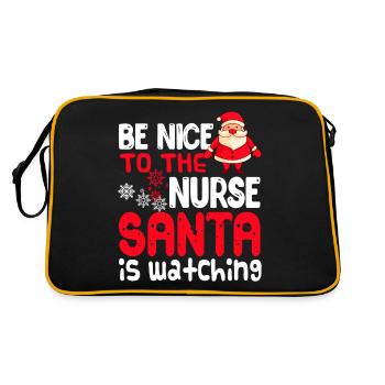 Be Nice To Nurse Christmas - Retro Bag - black/gold - Back