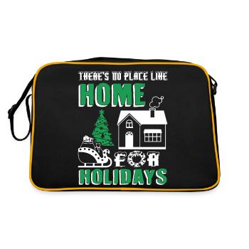 Christmas No Place Like Home For Holidays - Retro Bag - black/gold - Back