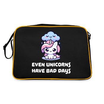 Même les licornes ont de mauvais jours - Sac Retro - noir/or - Dos