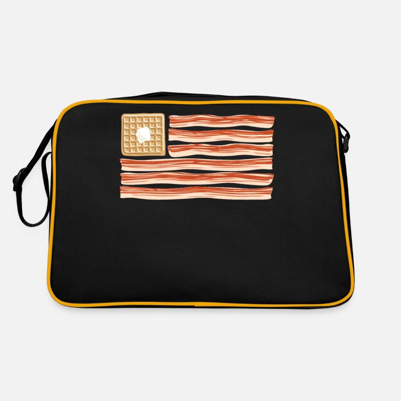 Bacon Drapeau américain Bacon de porc Sac Retro