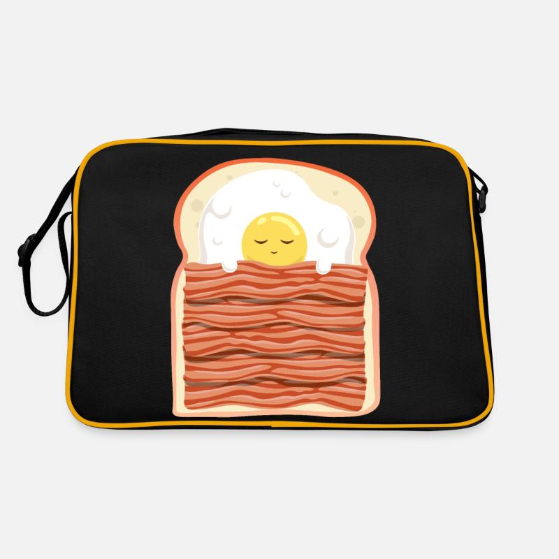Sleeping Egg With Bacon Pork Bacon Retro Bag