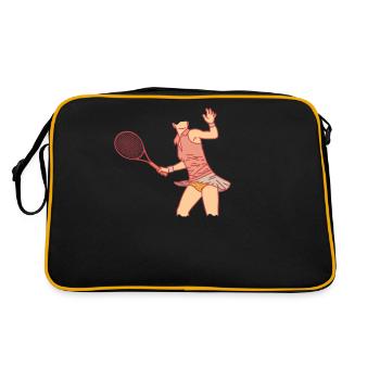 Sport Racket Tennis Girl Racquet Tennis - Retro Bag - black/gold - Back