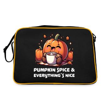 Pumpkin spice and everythings nice - Retro Bag - black/gold - Back