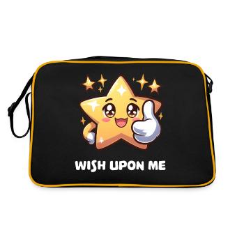 Wish upon me - Retro Tasche - Schwarz/Gold - Hinten