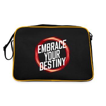 Embrassez votre destin - Sac Retro - noir/or - Dos