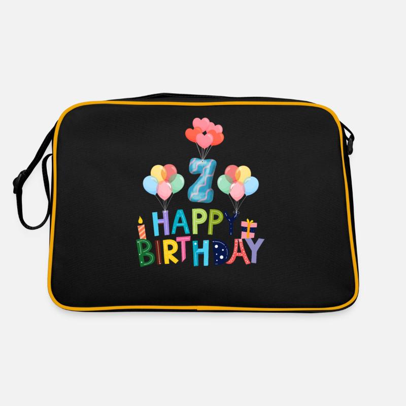 Joyeux anniversaire, 7e anniversaire. Sac Retro