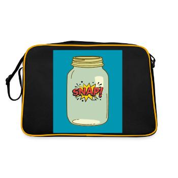 Snap! in a Jar – Fun Comic Style Design - Retro Bag - black/gold - Back