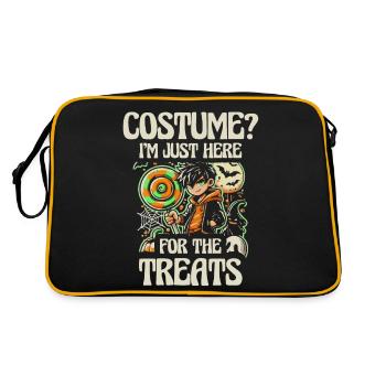 Costume I'm just here for the goodies, Halloween - Retro Bag - black/gold - Back