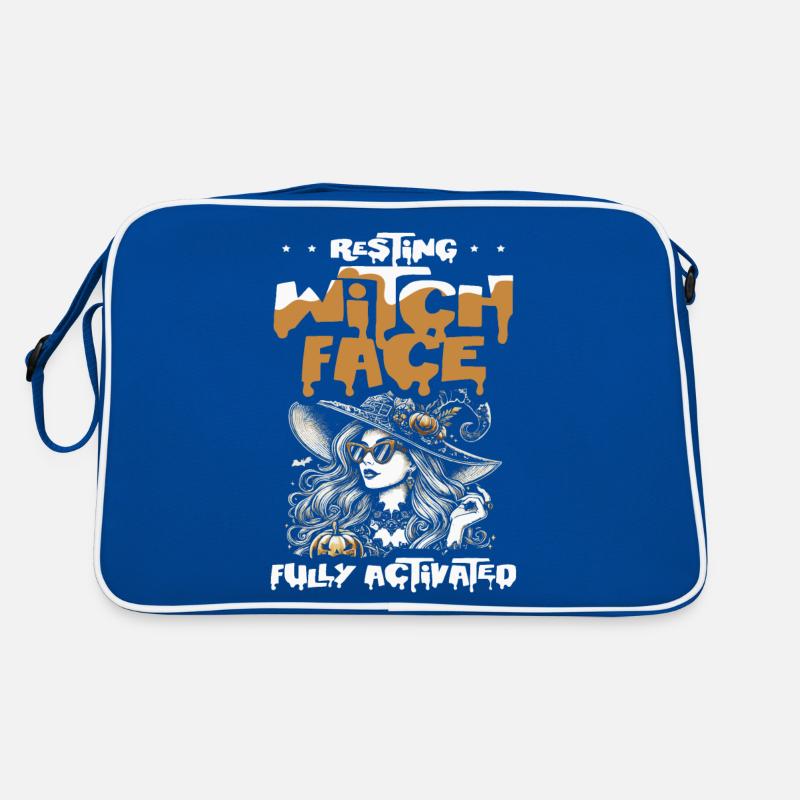 Witch Face Fully Activated, Halloween Humor Witches Retro Bag