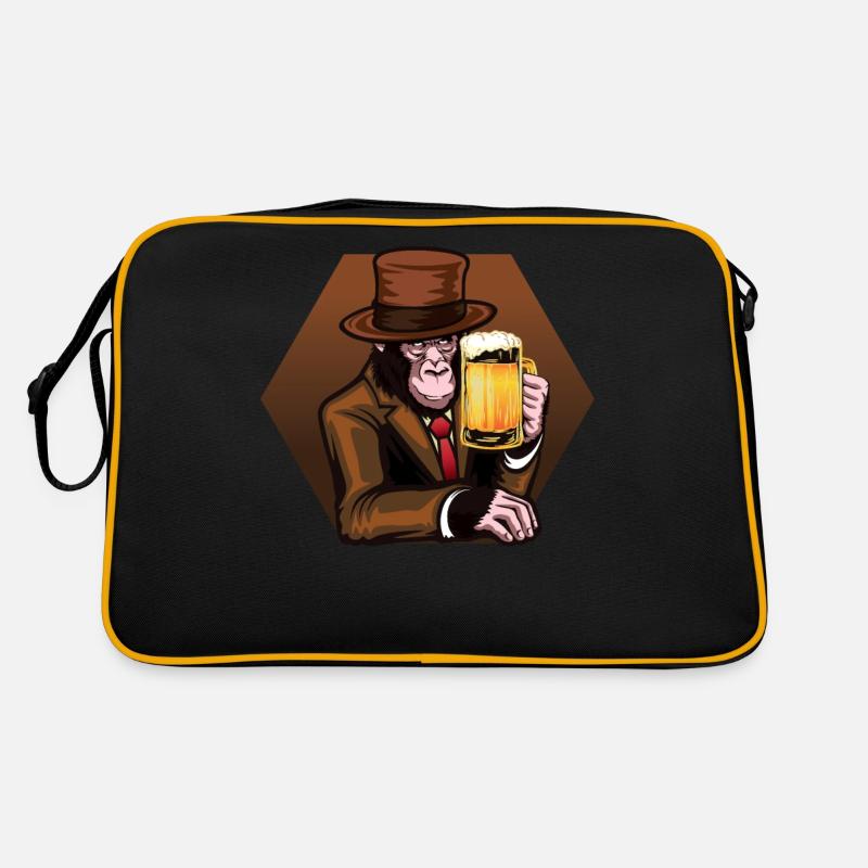 Singe Chimpanzé Gorille Drinking Ape Sac Retro