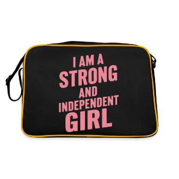Je suis une fille forte et indépendante - Sac Retro - noir/or - Dos