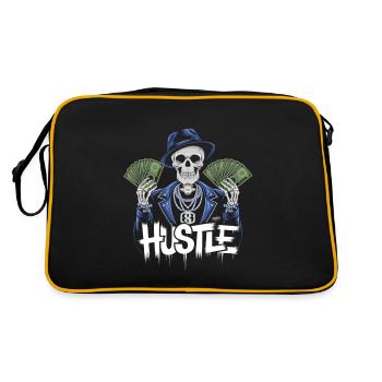 Bousculer dur gagner de l’argent squelette - Sac Retro - noir/or - Dos