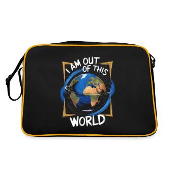 I am out of this world / Alien - Retro Bag - black/gold - Back
