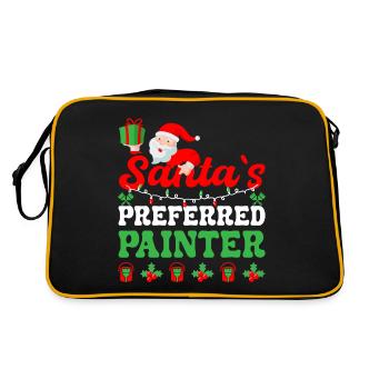 Peintre en bâtiment Les cadeaux de peintre préférés du Père Noël - Sac Retro - noir/or - Dos